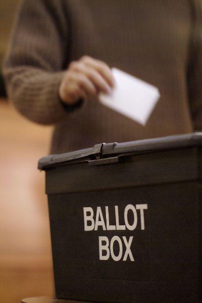 Photo of a ballot box for elections.