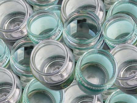 Glass recycling - Photo of empty glass jars