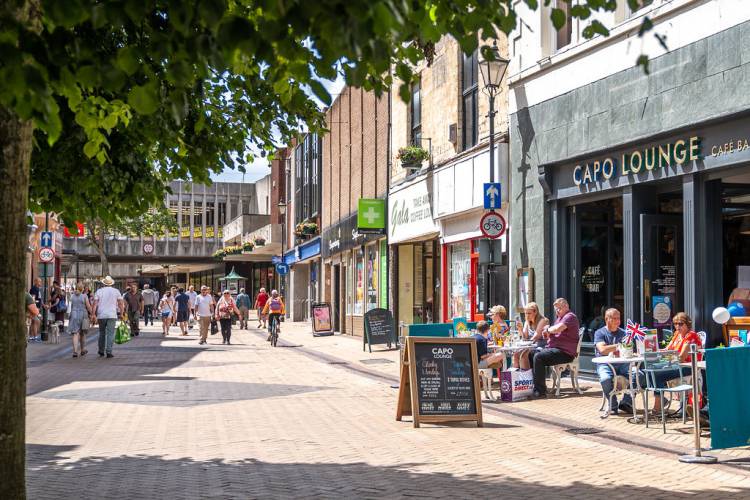 Cycling is restricted in pedestrianised areas of Mansfield Town Centre