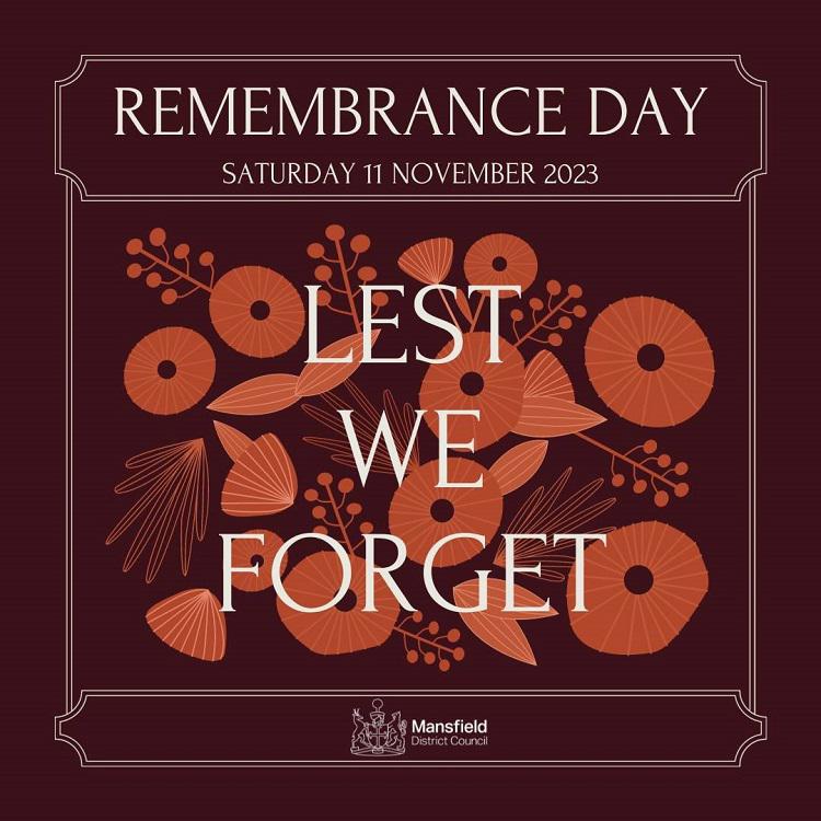 Saturday 11 November is Remembrance Day