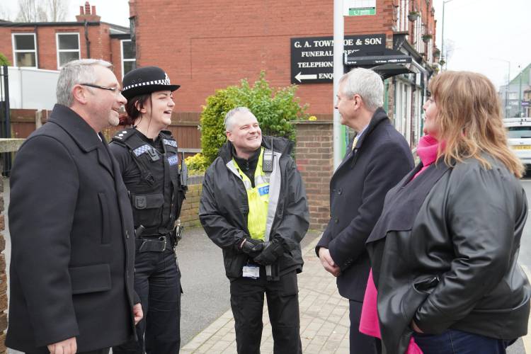 All partners in Warsop as part of Safer Streets project