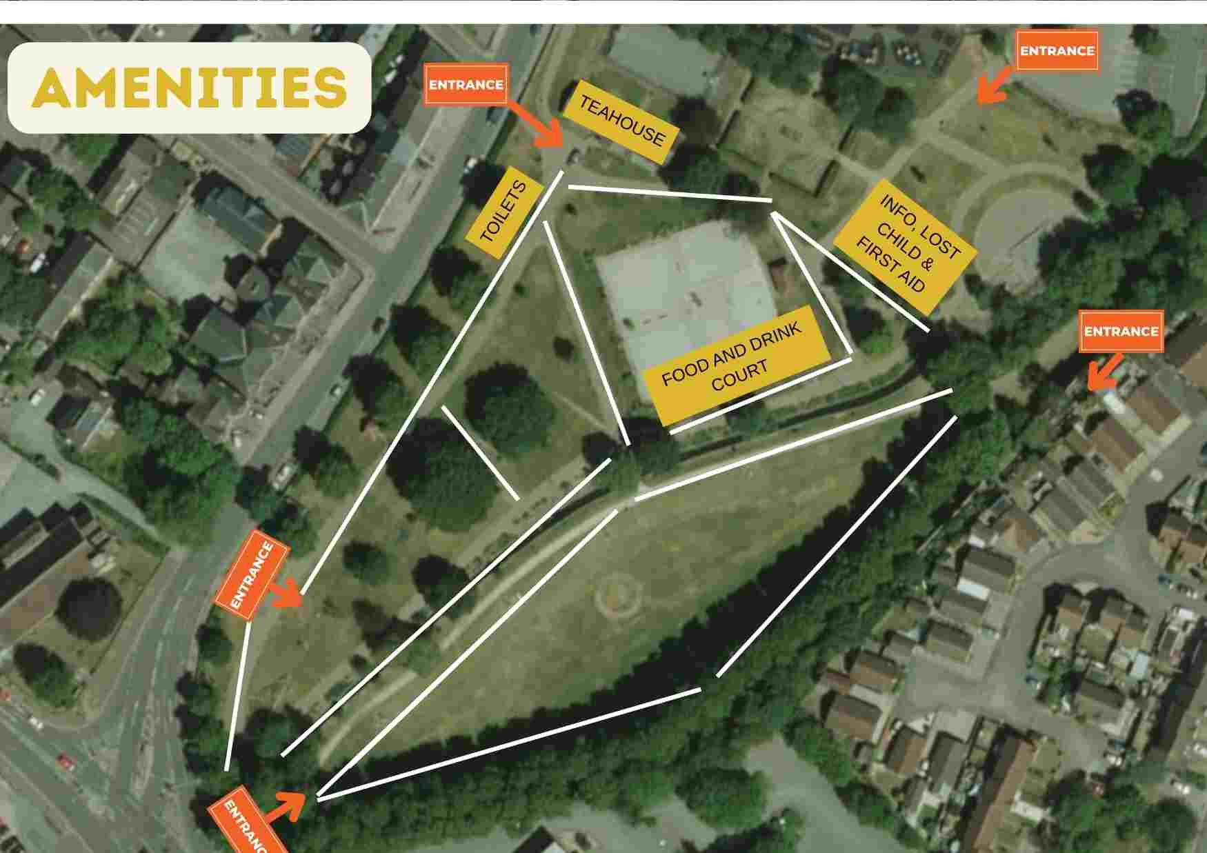 Image of amenities on Titchfield Park for the FireLight Festival event