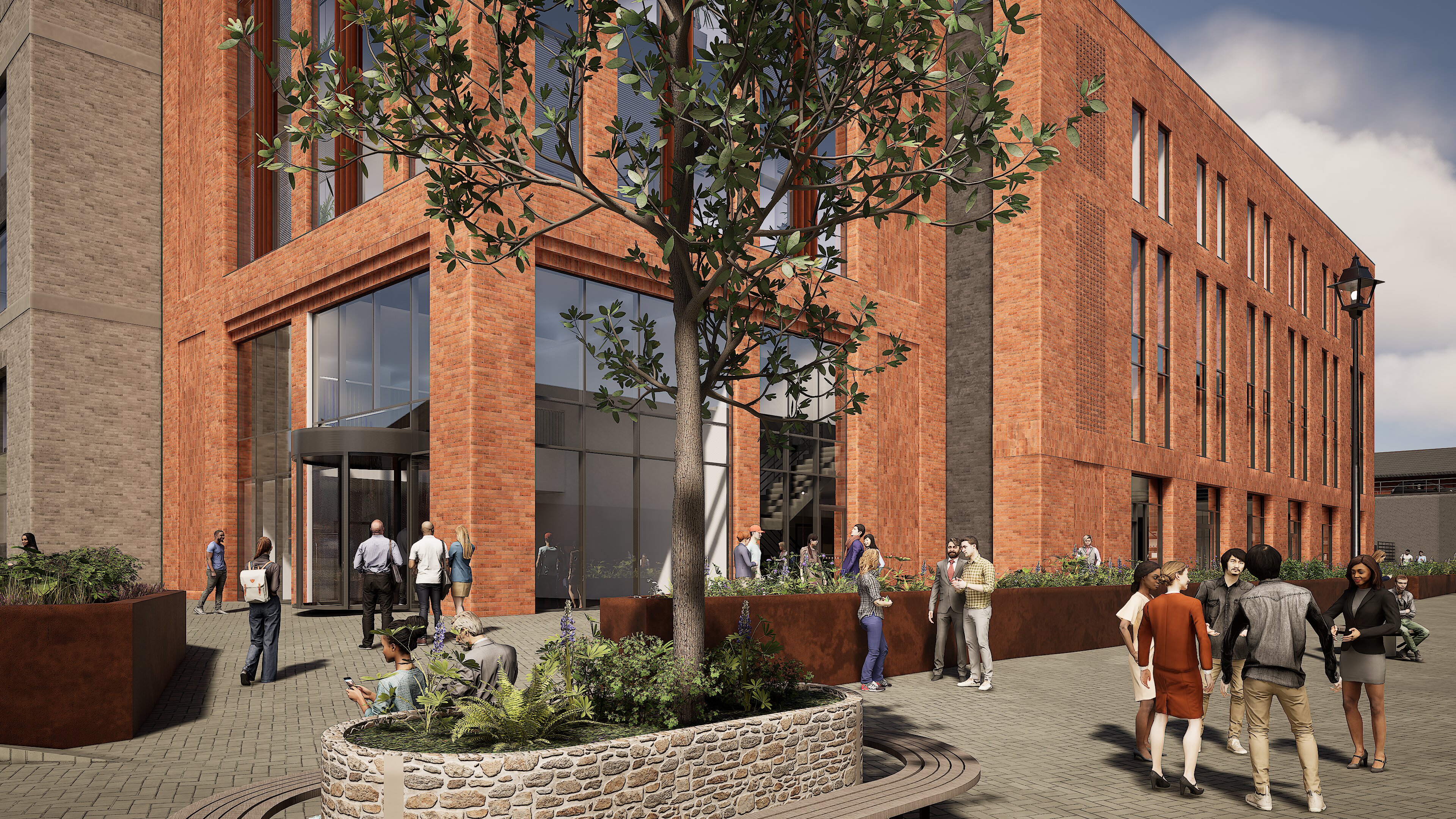 CGI mock up of proposed Mansfield Connect building