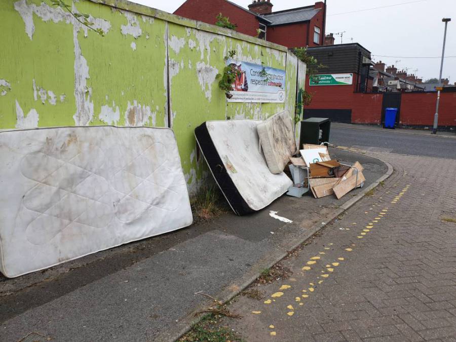 Broomhill Lane fly-tipping