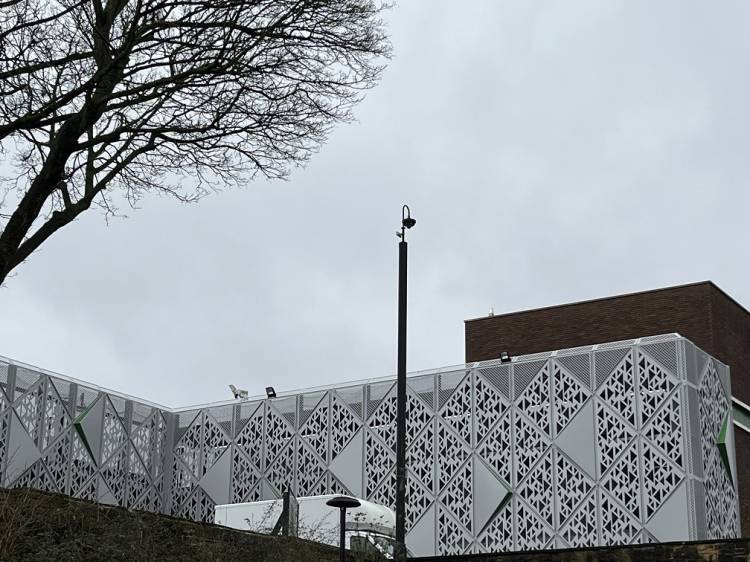 Photo of new CCTV camera outside Walkden Street car park