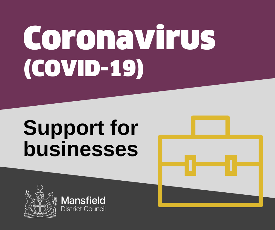Graphic for Mansfield District Council Covid-19 business support