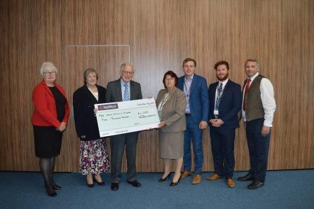 Crematorium cheque presentation