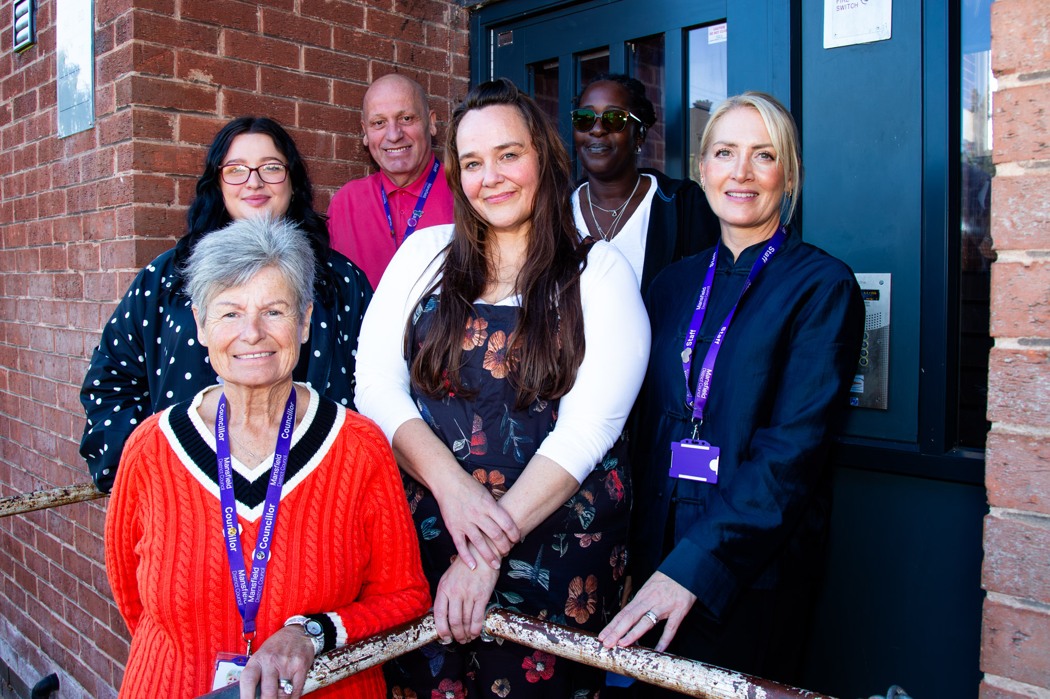 Cllr Anne Callaghan, Louise Kenworthy and Jill Finnesey with the Housing First project team
