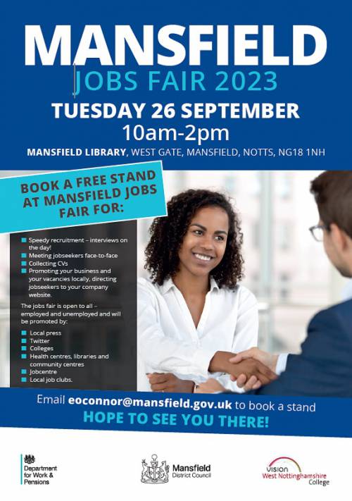 Photo of the Jobs fair flyer for employers