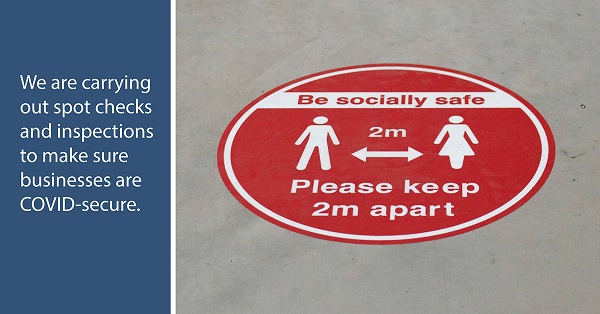 Image of social distancing floor sign found in businesses