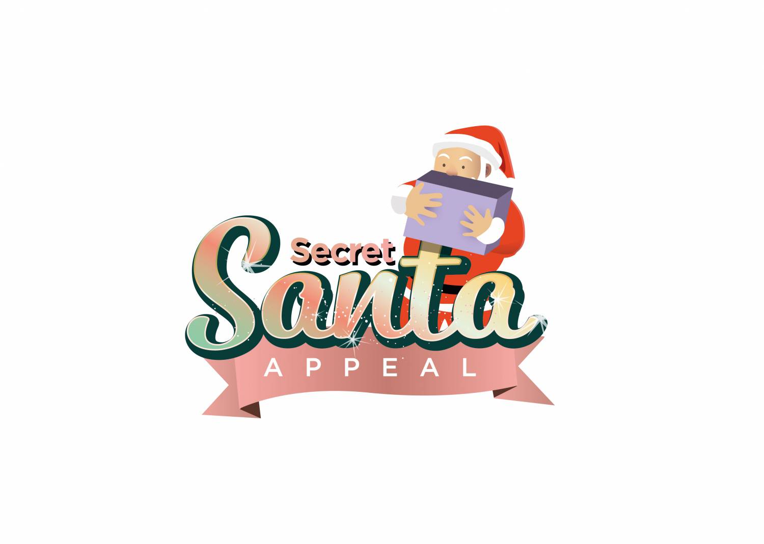 Image of Santa with text Secret Santa Appeal across it
