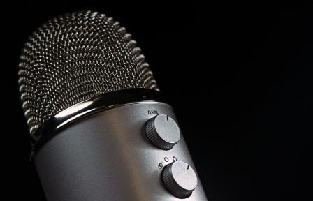 Photo of a microphone