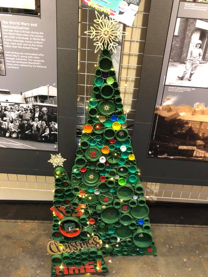 Photo of creative alternative Christmas tree at Mansfield Museum