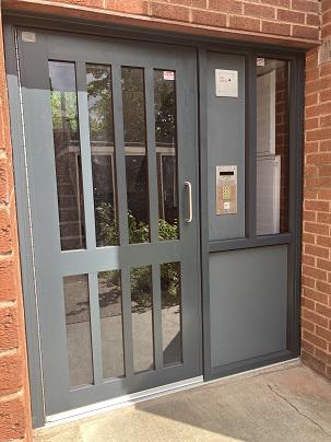 A photo of one of the new security doors