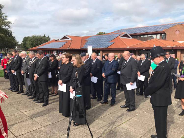 Public, elected members and council officers listened to the Proclamation