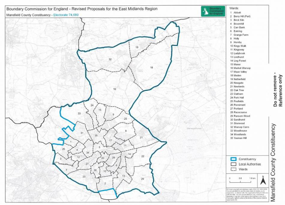 A map showing proposed parliamentary boundary changes

Caption: The proposed parliamentary boundary changes