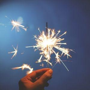 A photo of a sparkler