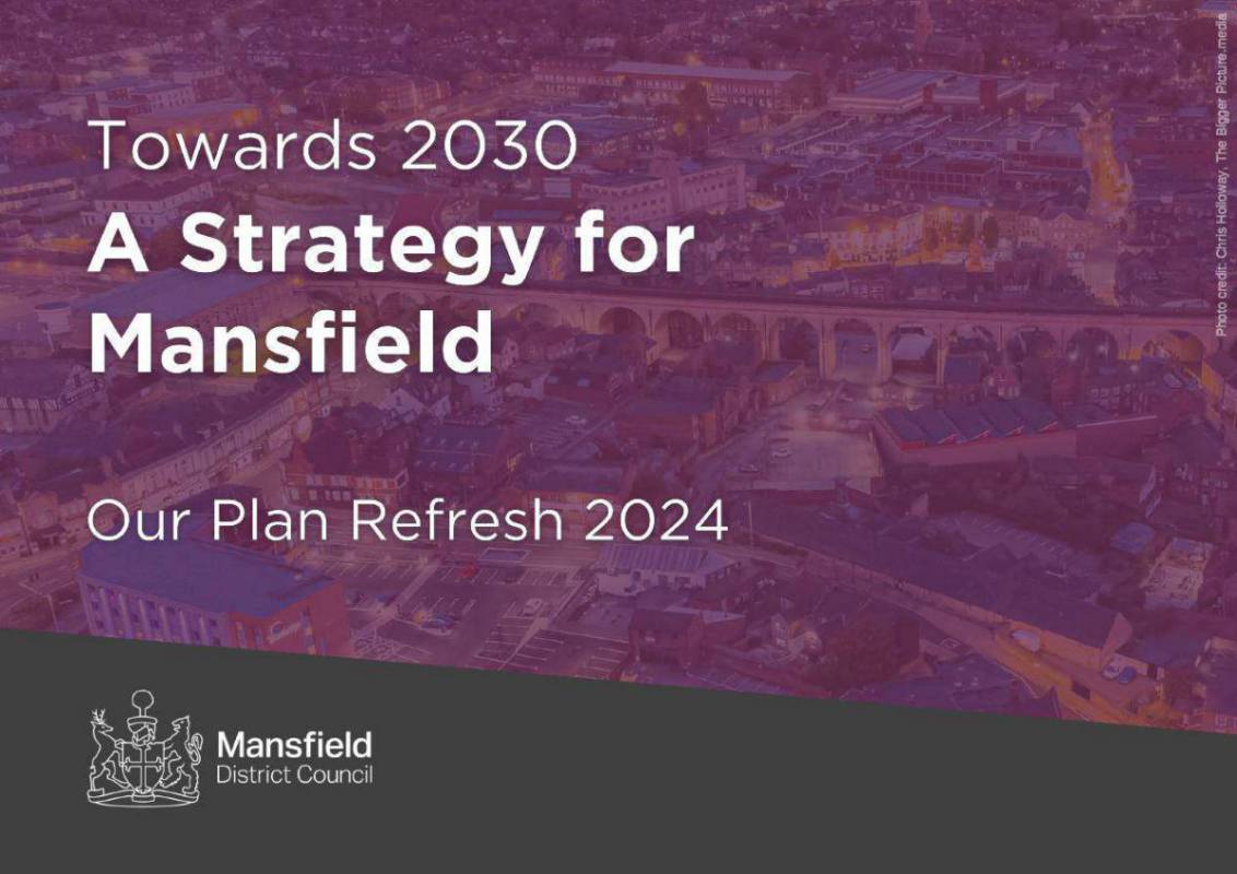 A photo of the front cover of the Mansfield corporate strategy