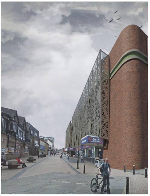 View of Walkden Street car park from Stockwell Gate