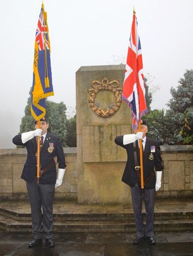 War memorial at mansfield civic centre during a previous remembrance day ceremony