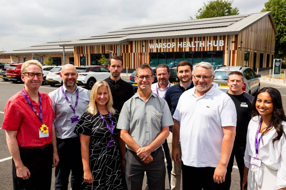 Climate Change Action Group unveil the new solar panels at Warsop Health Hub.