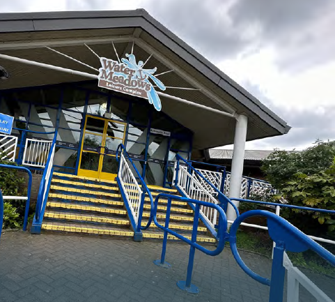 The exterior of Water Meadows leisure complex