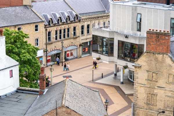 An photo of West Gate in Mansfield town centre