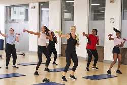 Image of women in a group exercise class