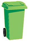 image of general waste wheelie bin