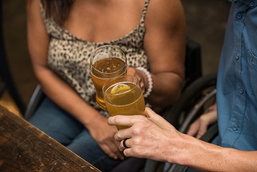 Man and woman in a pub