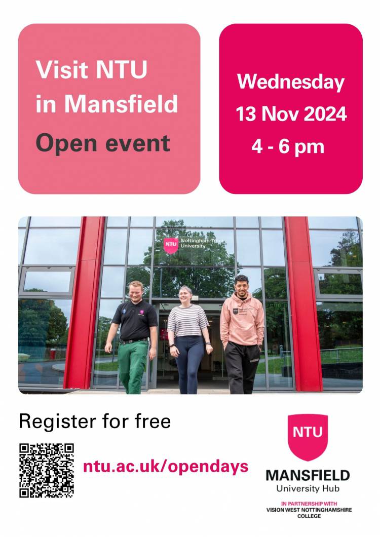 Nottingham Trent University (NTU) in Mansfield open event Mansfield