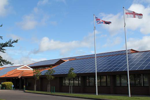 Photo of the entrance to Mansfield Civic Centre