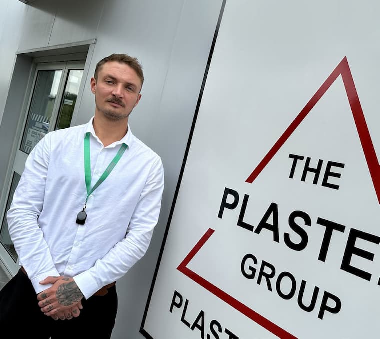 Photo of Tom Sharp, Project Engineer at the world-leading packaging business Plastek
