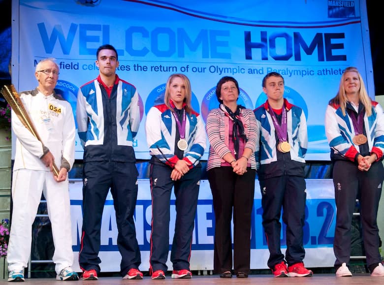 Olympic swimmers, Rebecca Adlington, Ollie Hynd and Charlotte Henshaw