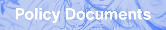 White text on a blue background. The text reads, Policy Documents. this image is a clickable button