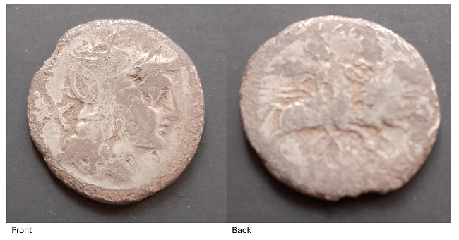 A Roman silver coin