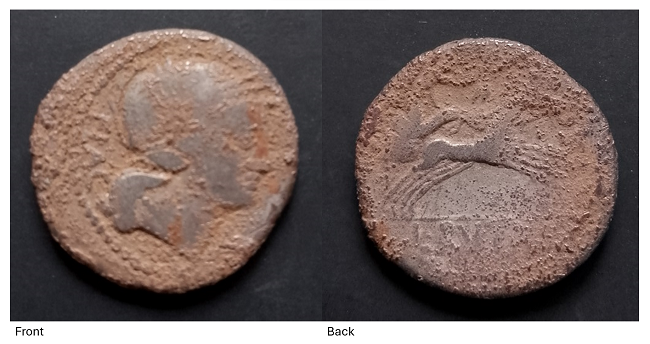 A Roman silver coin