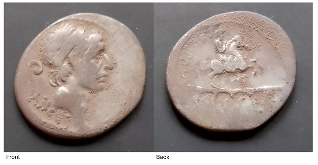A Roman silver coin