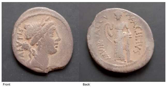 A Roman silver coin