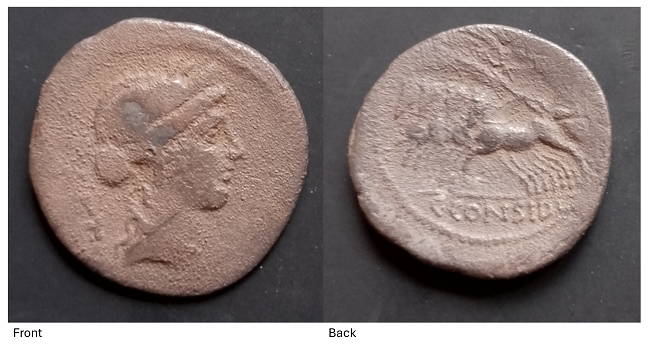 A Roman silver coin