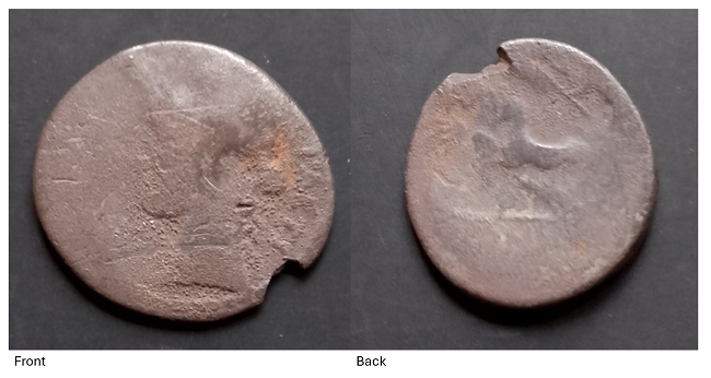 A Roman silver coin