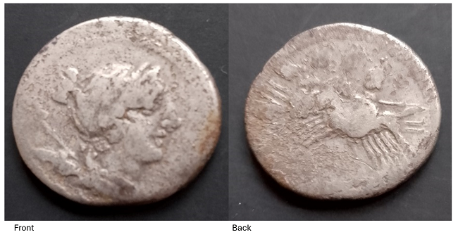 A Roman silver coin