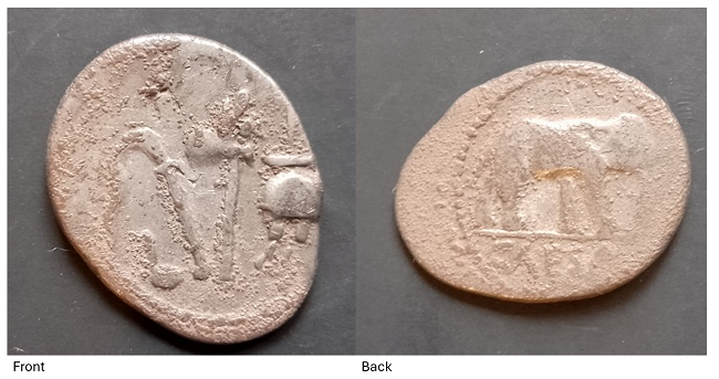 A Roman silver coin