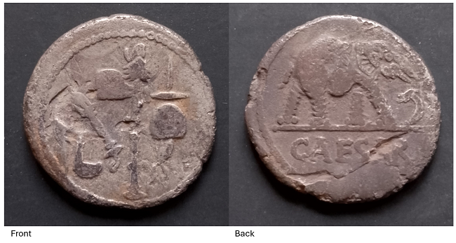 A Roman silver coin