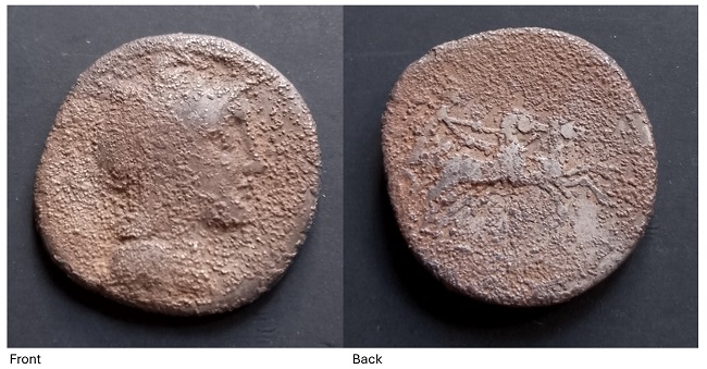 A Roman silver coin
