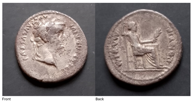 A Roman silver coin