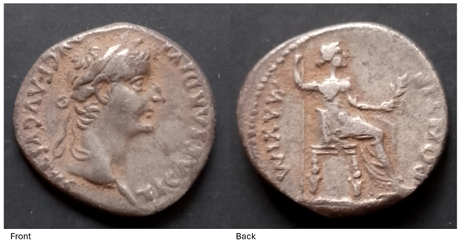 A Roman silver coin