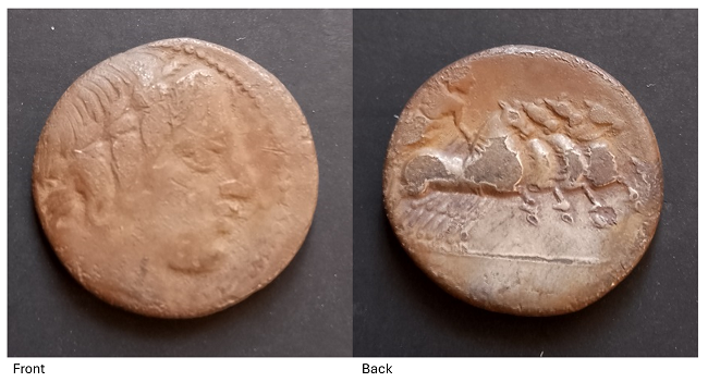 A Roman silver coin