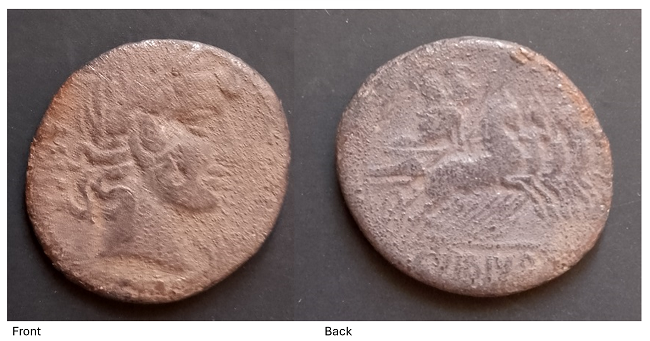 A Roman silver coin
