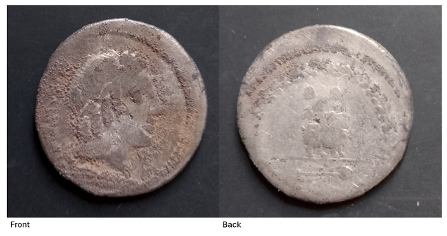 A Roman silver coin